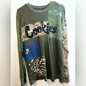 Men’s Cookies Camouflage Long Sleeve Shirt